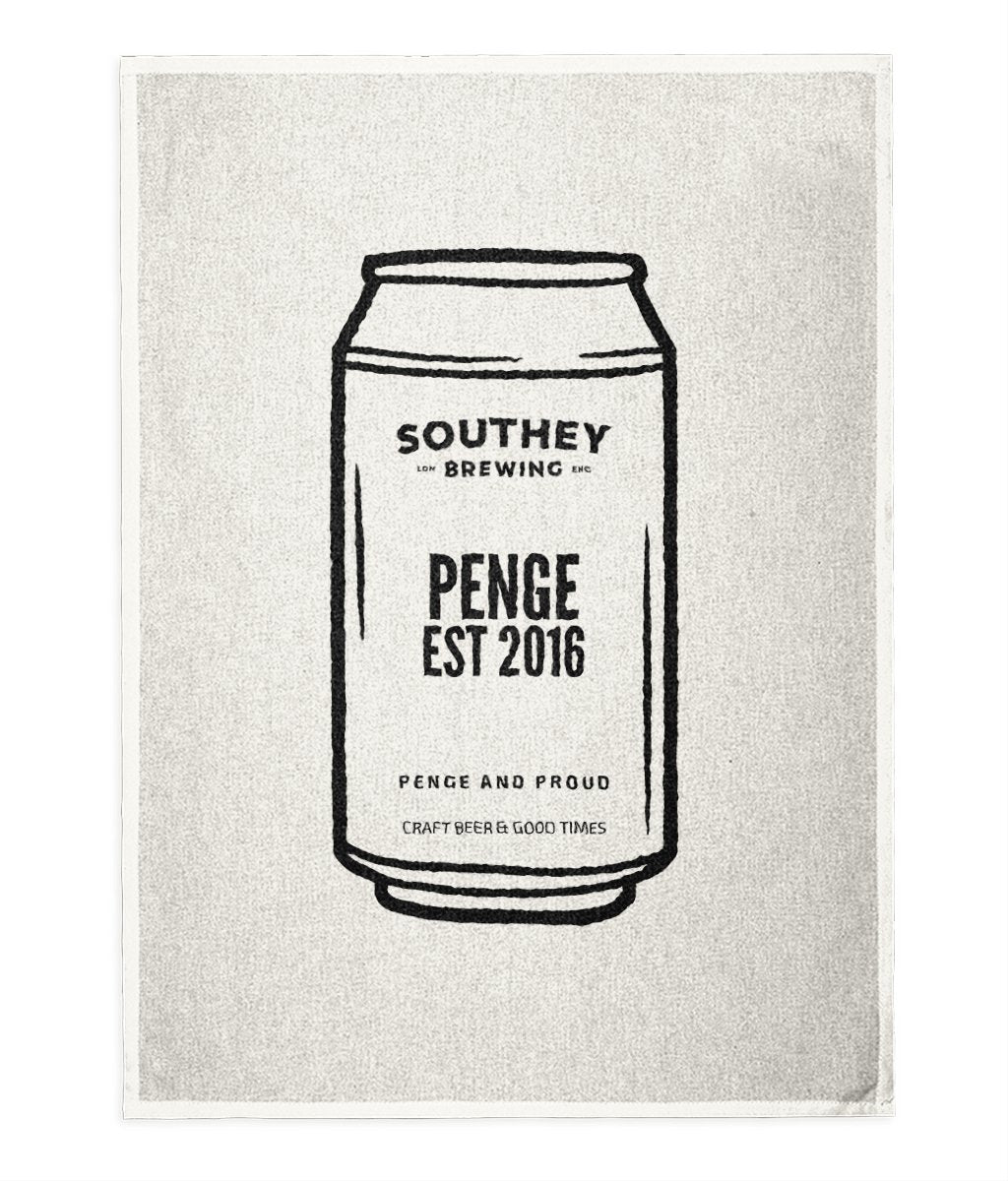 Beer Can Tea Towel - Southey Brewery Co.