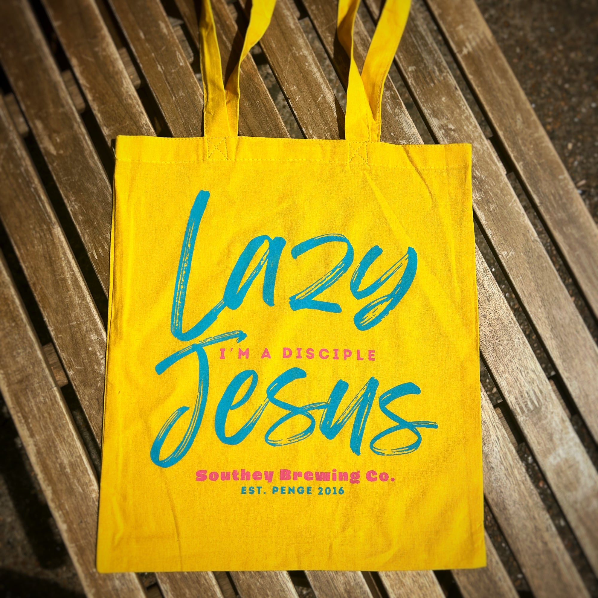 Lazy Jesus Tote Bag