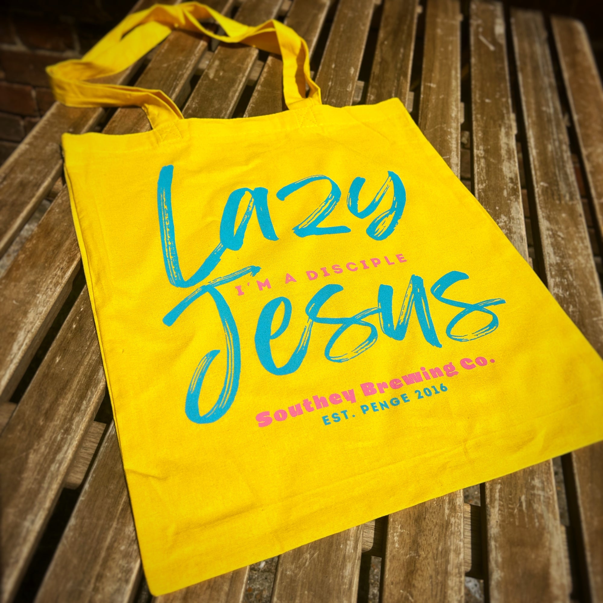 Lazy Jesus Tote Bag